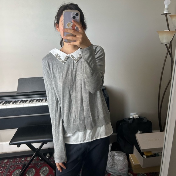 Layered collared sweater bundle - Picture 2 of 6